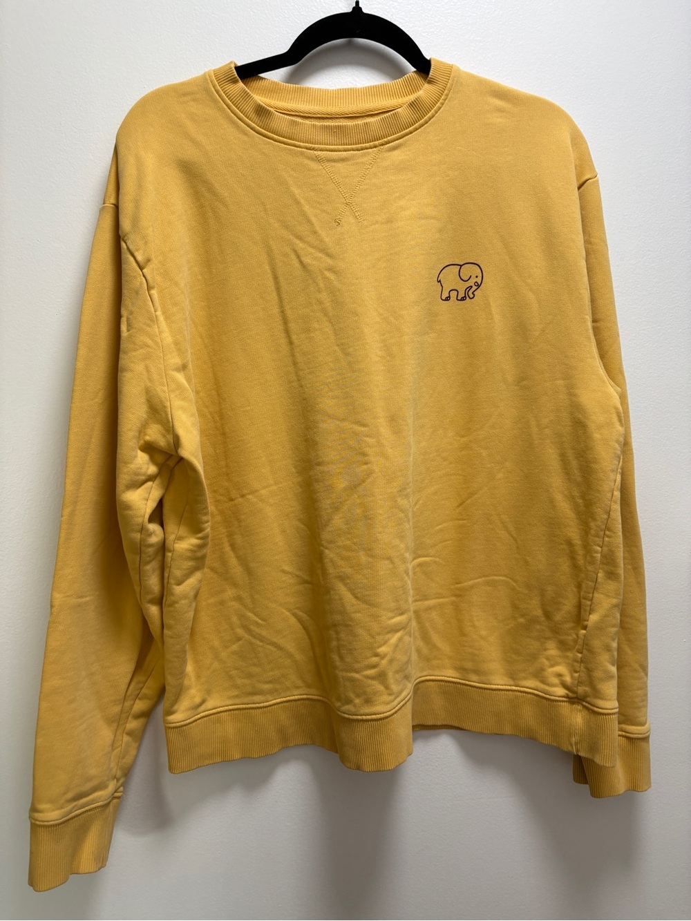 ivory ella Mustard Crewneck Women’s Pullover Sweater 100% Organic Cotton